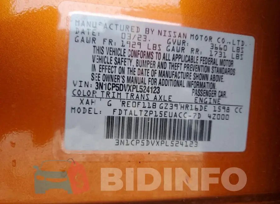 3N1CP5DVXPL524123 Photo# 12