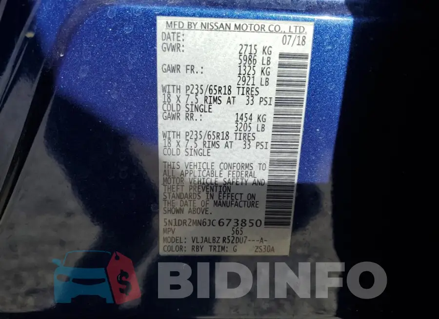 5N1DR2MN6JC673850 Photo# 13