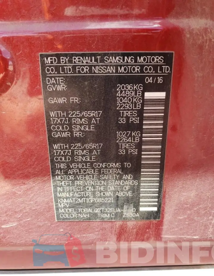 KNMAT2MT1GP685221 Photo# 12
