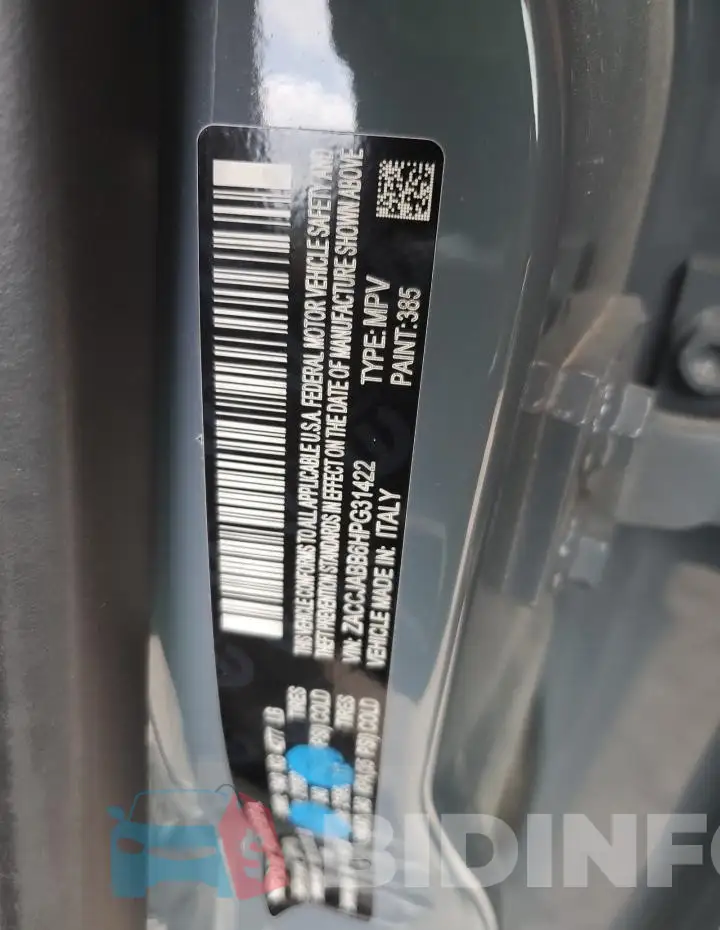 ZACCJABB6HPG31422 Photo# 12