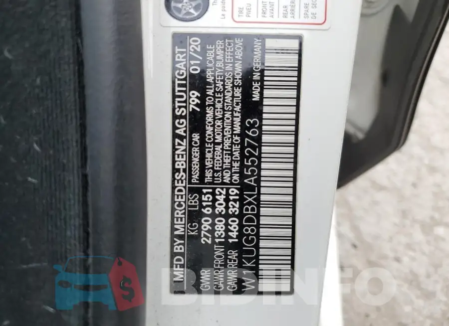 W1KUG8DBXLA552763 Photo# 13
