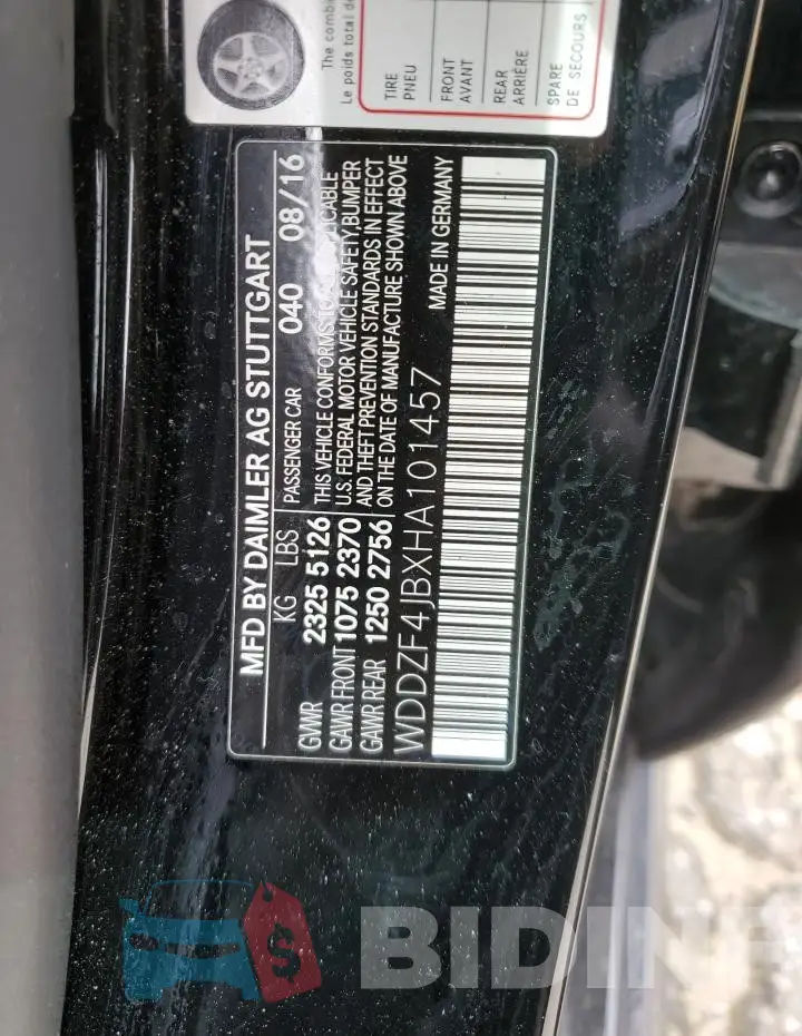 WDDZF4JBXHA101457 Photo# 12