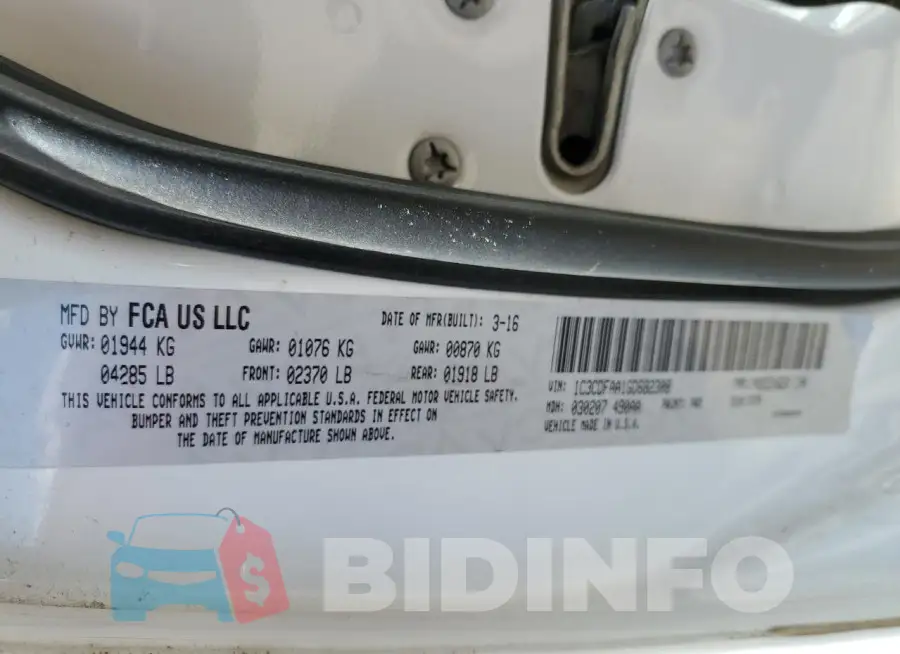 1C3CDFAA1GD682308 Photo# 12
