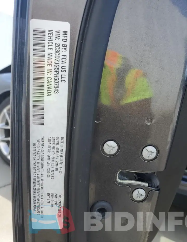 2C3CDZJG5PH507343 Photo# 12