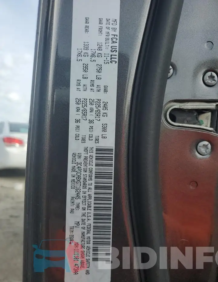 3C4PDCABXGT162445 Photo# 13