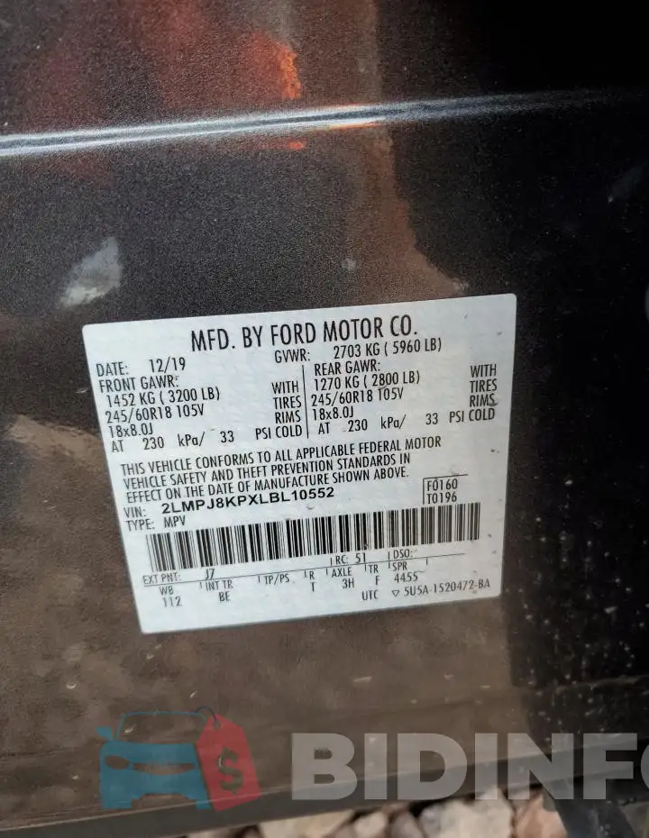 2LMPJ8KPXLBL10552 Photo# 13