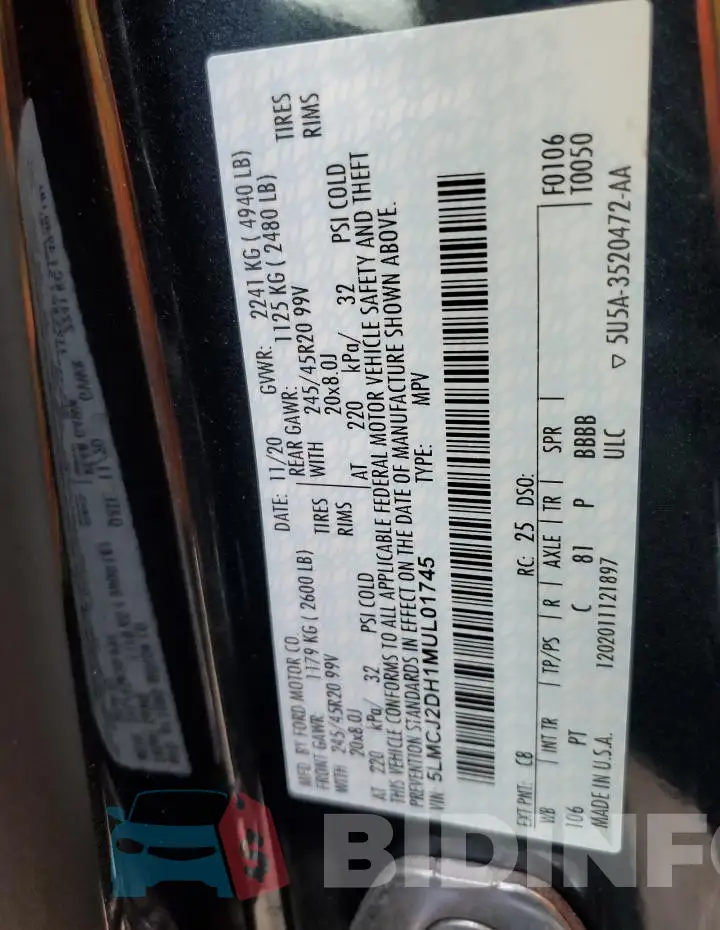 5LMCJ2DH1MUL01745 Photo# 13