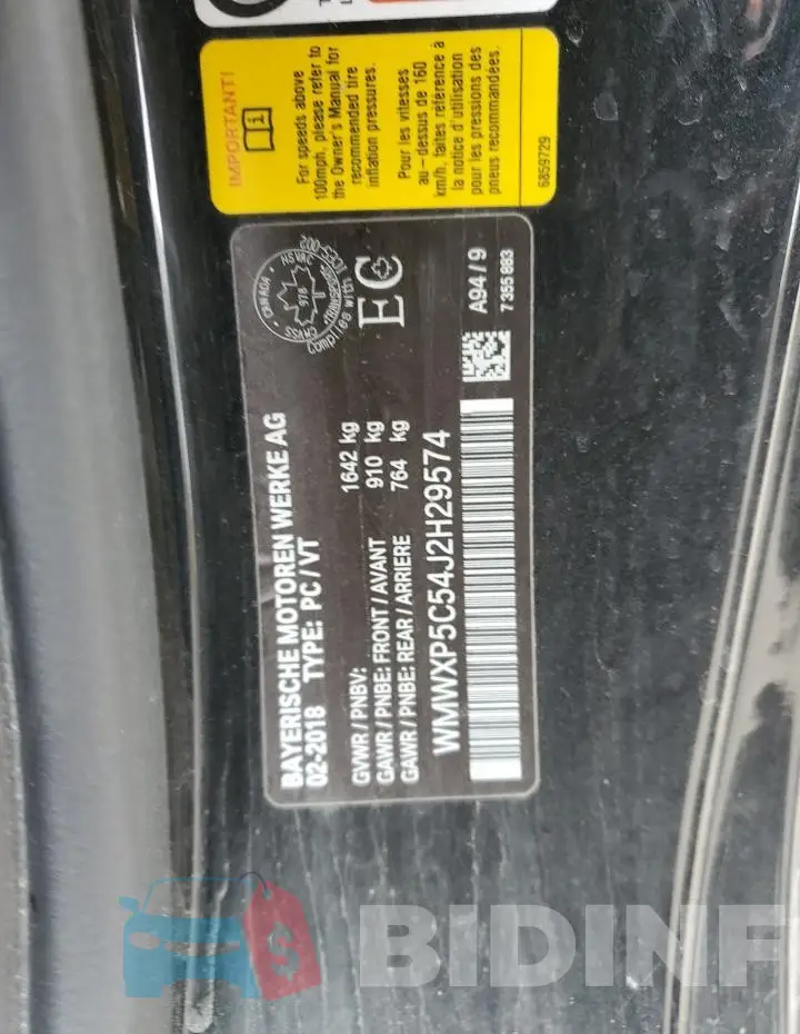 WMWXP5C54J2H29574 Photo# 12