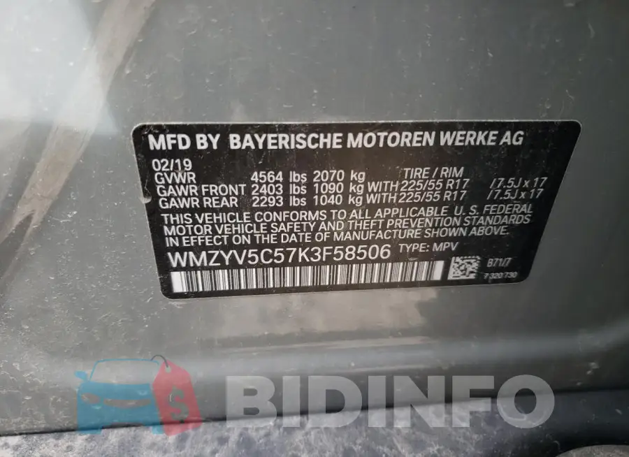 WMZYV5C57K3F58506 Photo# 12