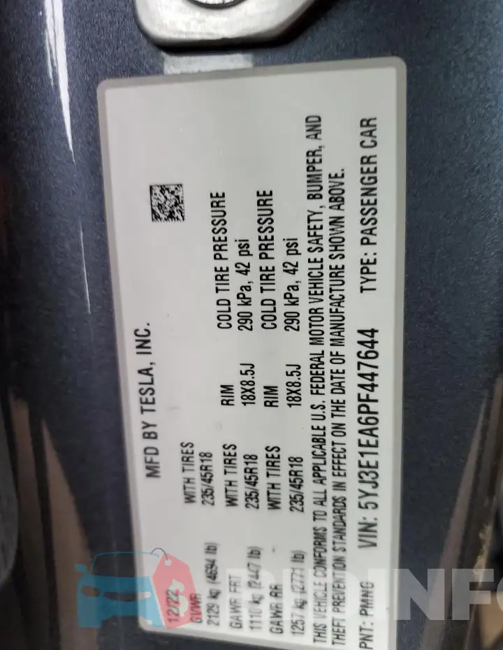 5YJ3E1EA6PF447644 Photo# 13