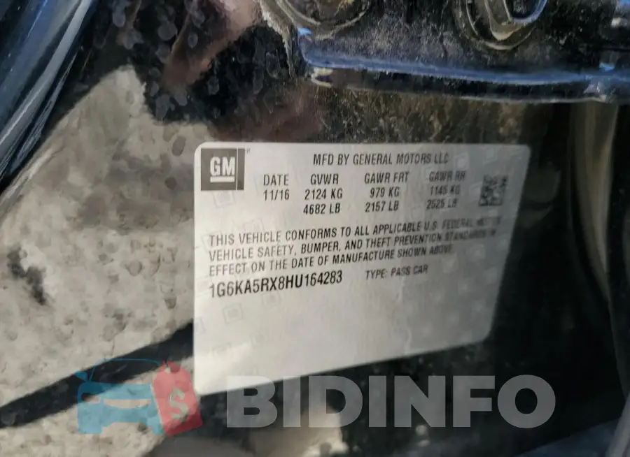 1G6KA5RX8HU164283 Photo# 12