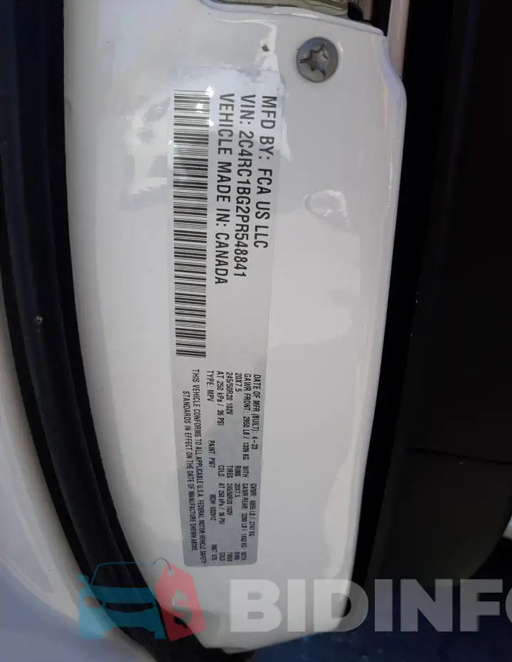 2C4RC1BG2PR548841 Photo# 13
