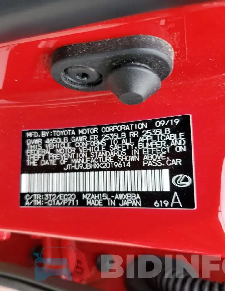 JTHU9JBHXK2019614 Photo# 12