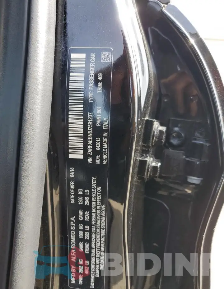 ZARFAEBN8J7591237 Photo# 12