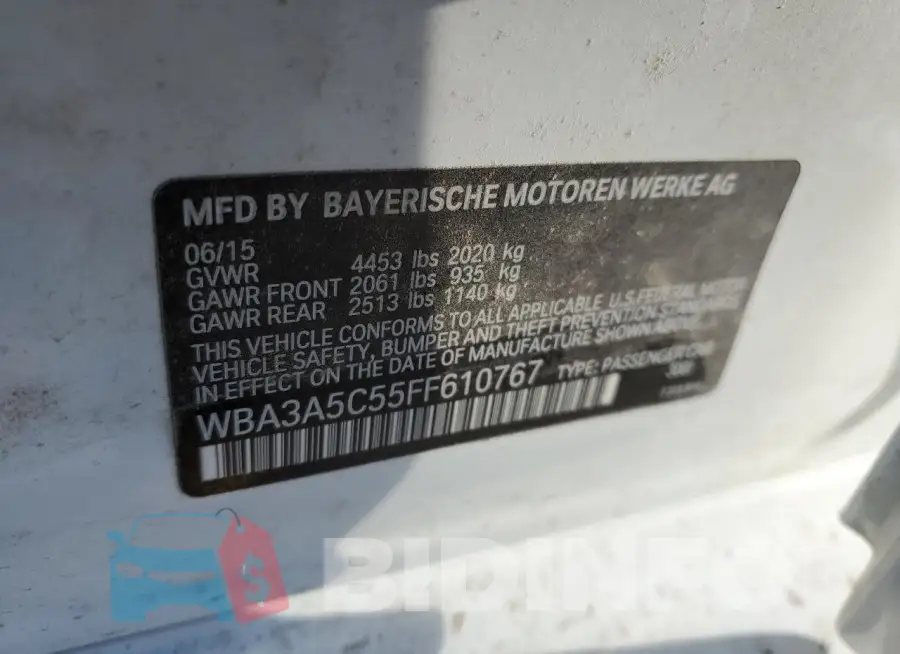 WBA3A5C55FF610767 Photo# 12