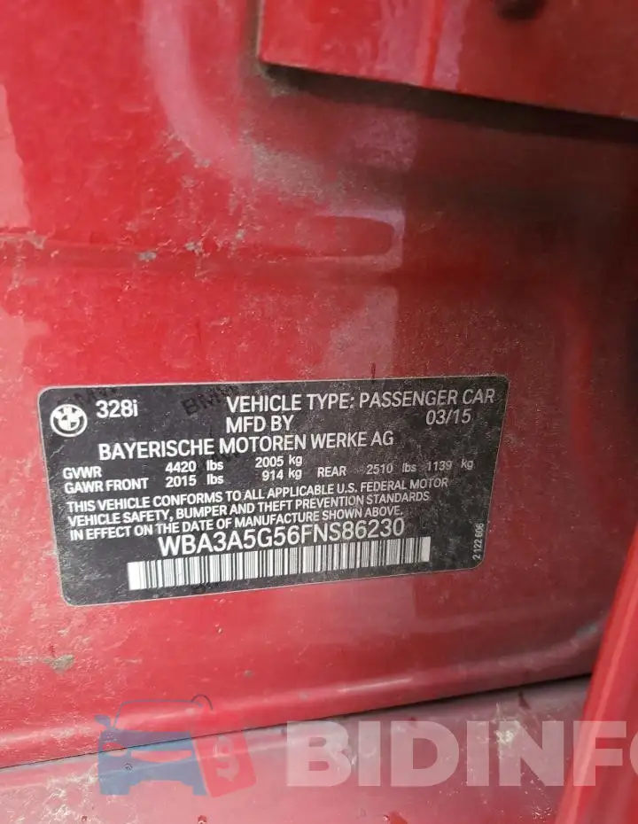 WBA3A5G56FNS86230 Photo# 12