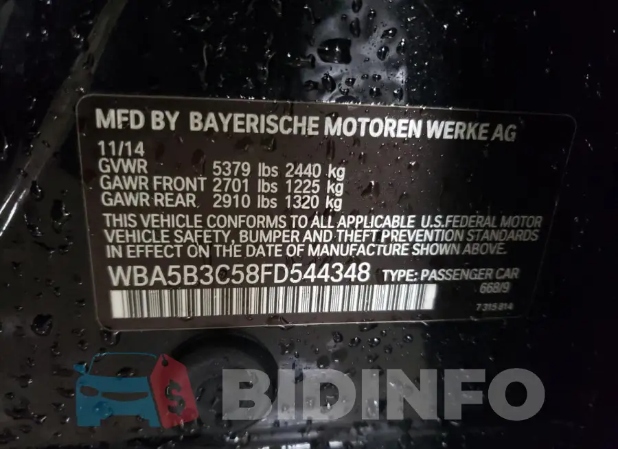 WBA5B3C58FD544348 Photo# 13