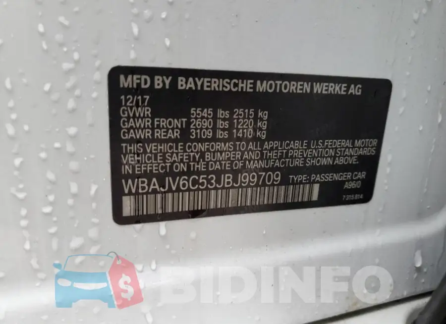 WBAJV6C53JBJ99709 Photo# 12