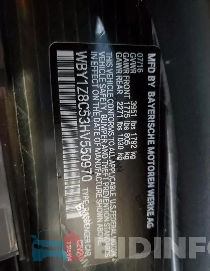WBY1Z8C53HV550970 Photo# 13