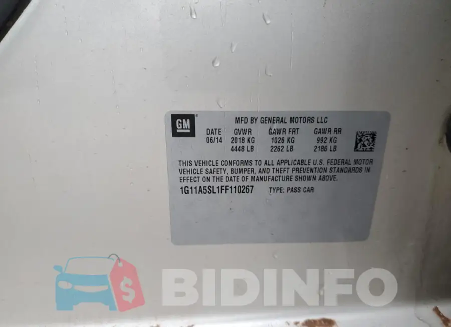 1G11A5SL1FF110267 Photo# 12