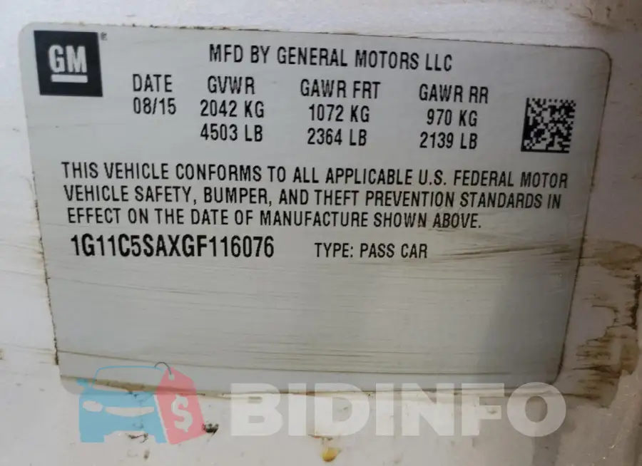 1G11C5SAXGF116076 Photo# 12