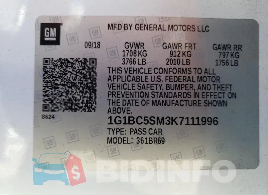1G1BC5SM3K7111996 Photo# 13