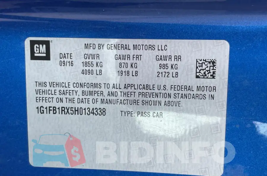 1G1FB1RX5H0134338 Photo# 10