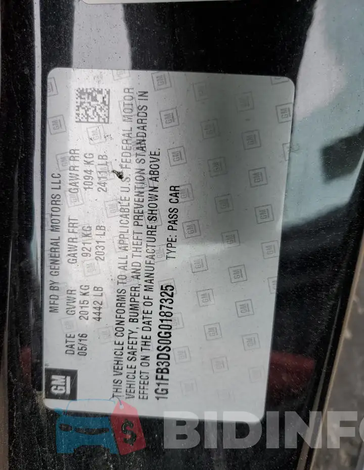 1G1FB3DS0G0187325 Photo# 12