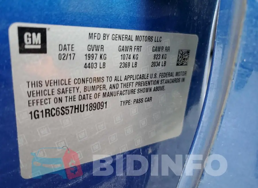 1G1RC6S57HU189091 Photo# 12