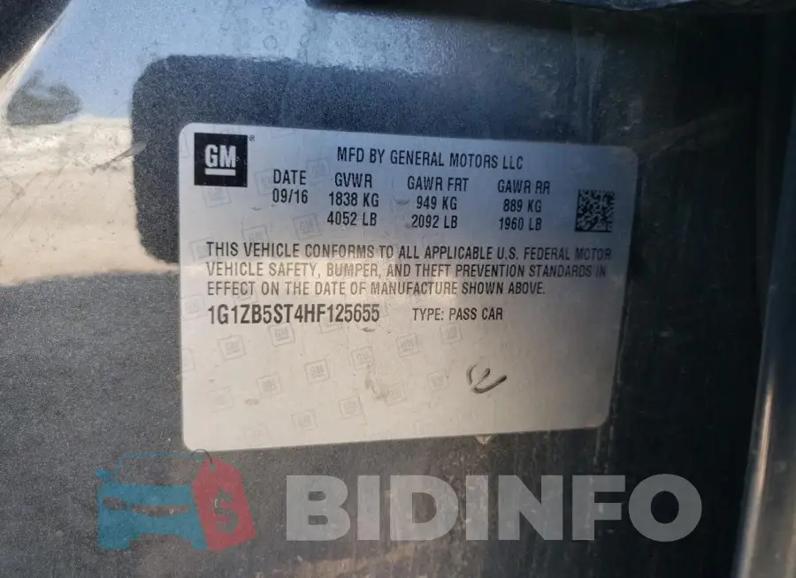 1G1ZB5ST4HF125655 Photo# 12