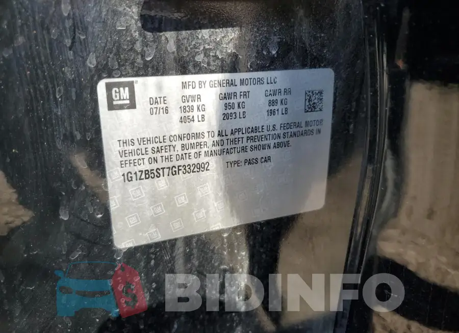 1G1ZB5ST7GF332992 Photo# 12