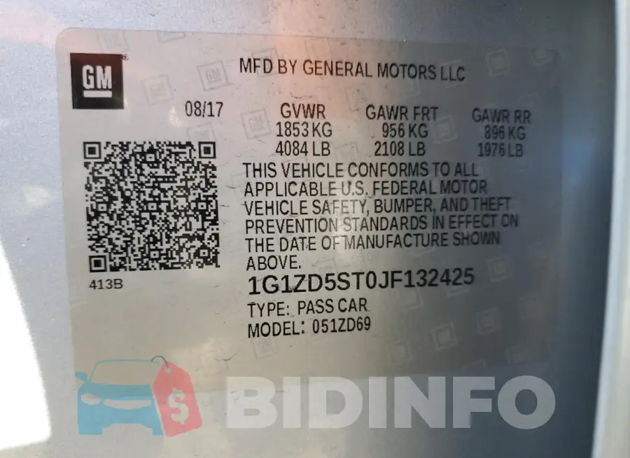 1G1ZD5ST0JF132425 Photo# 12