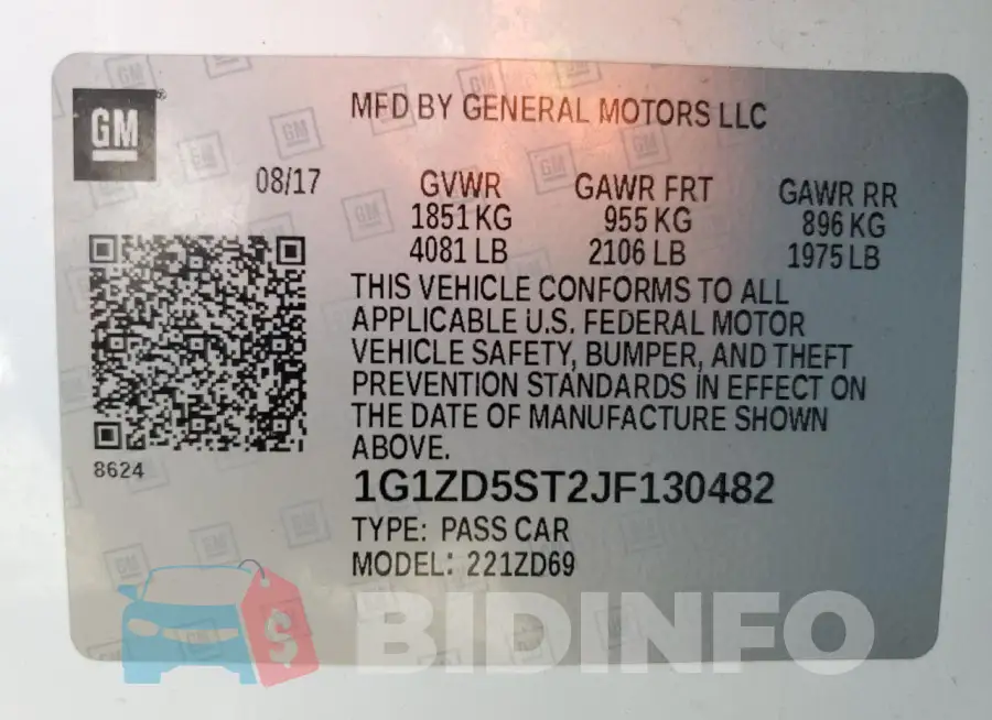 1G1ZD5ST2JF130482 Photo# 12