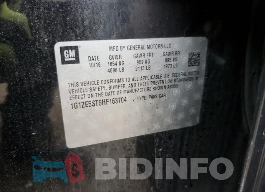 1G1ZE5ST6HF163704 Photo# 13