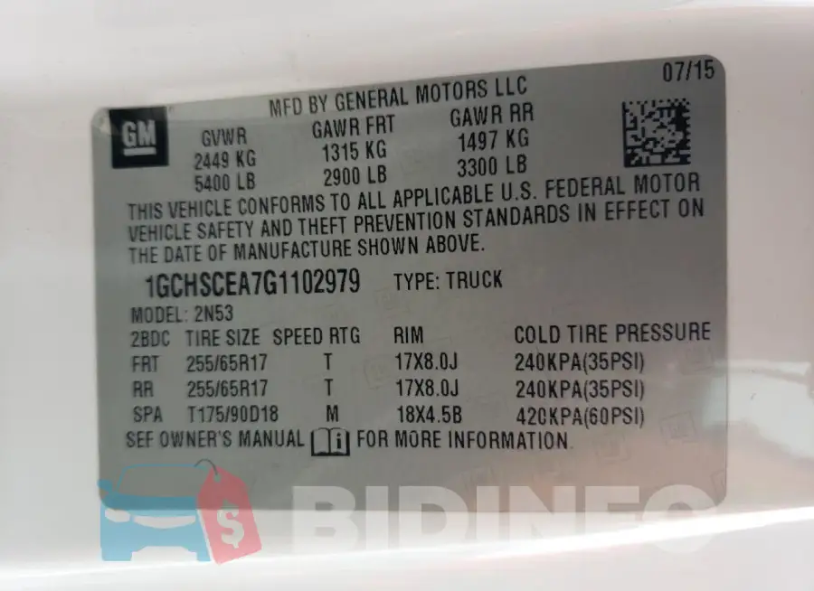 1GCHSCEA7G1102979 Photo# 12