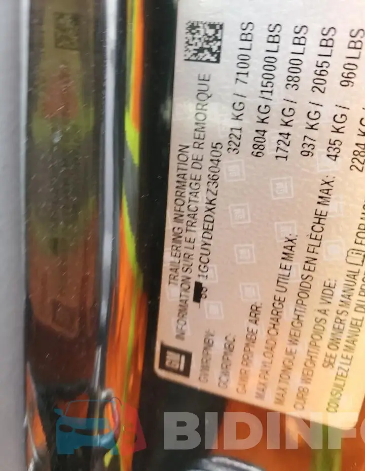 1GCUYDEDXKZ360405 Photo# 12