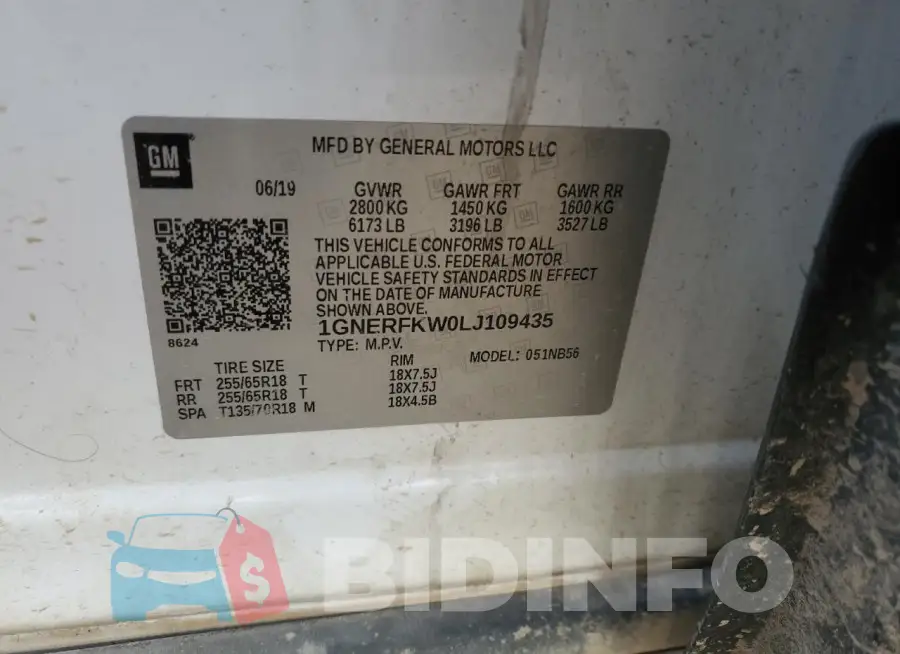 1GNERFKW0LJ109435 Photo# 13