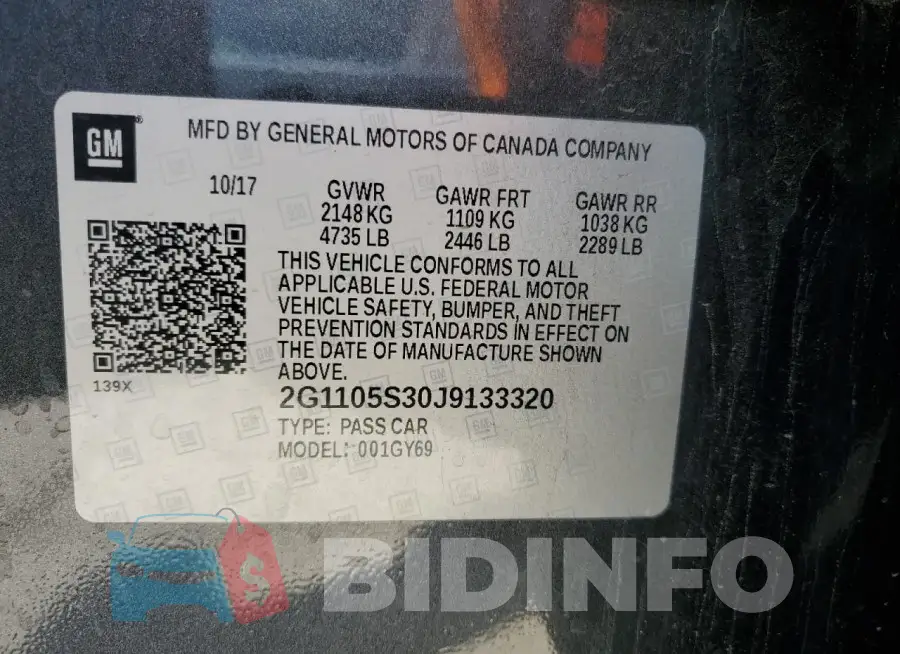 2G1105S30J9133320 Photo# 13