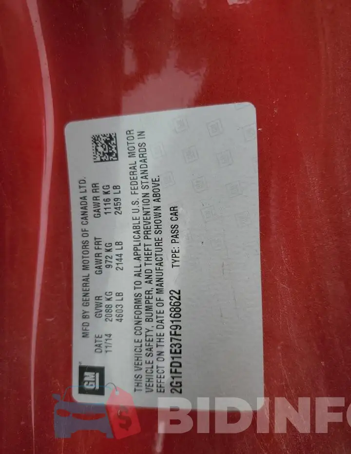 2G1FD1E37F9168622 Photo# 12