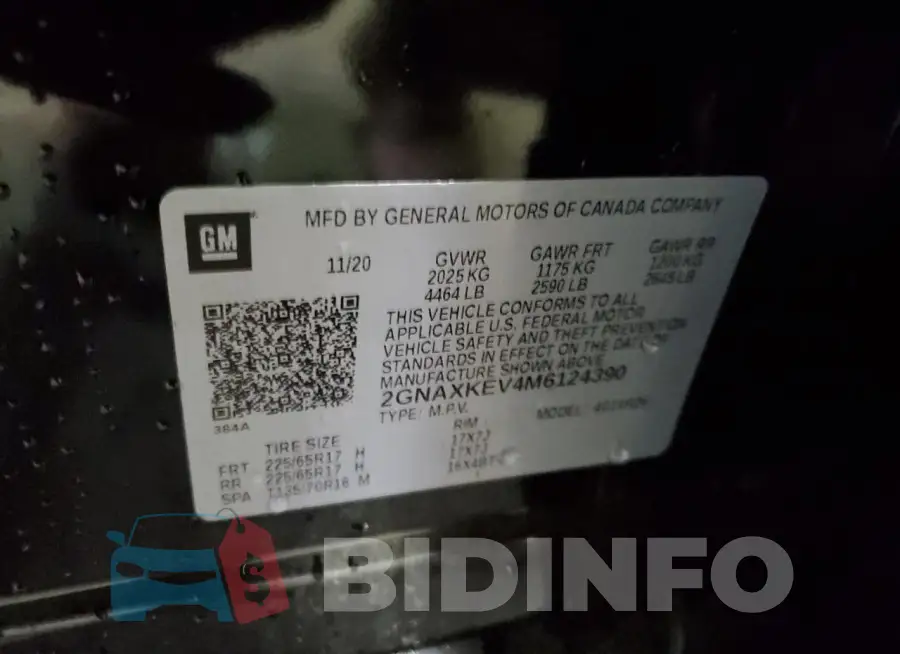2GNAXKEV4M6124390 Photo# 12