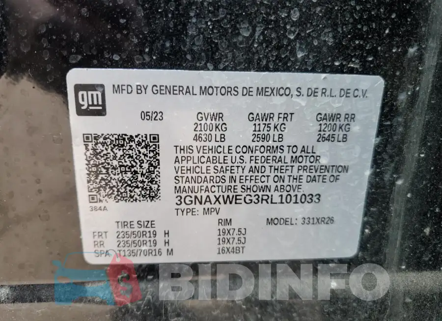 3GNAXWEG3RL101033 Photo# 12
