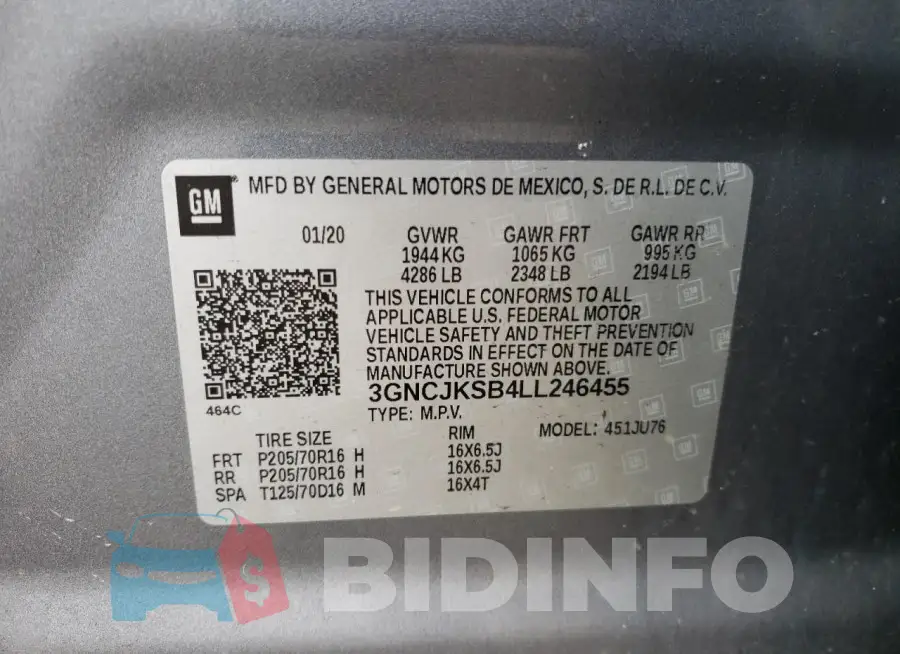 3GNCJKSB4LL246455 Photo# 13