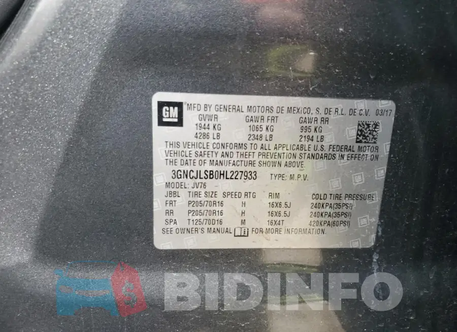 3GNCJLSB0HL227933 Photo# 12
