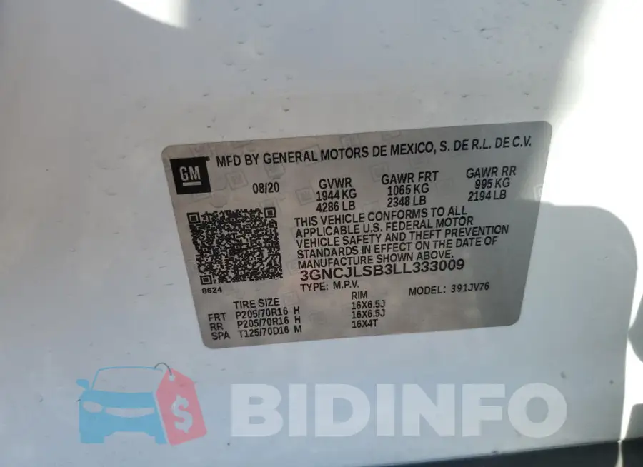 3GNCJLSB3LL333009 Photo# 12