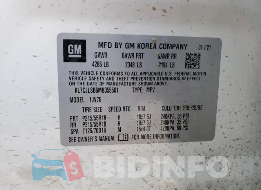 KL7CJLSB6MB355501 Photo# 13