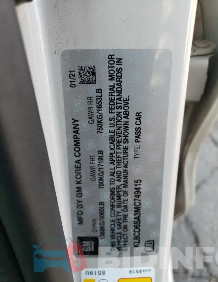 KL8CD6SA3MC749415 Photo# 12
