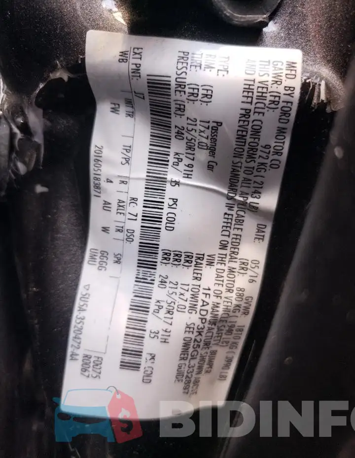 1FADP3K25GL332897 Photo# 12