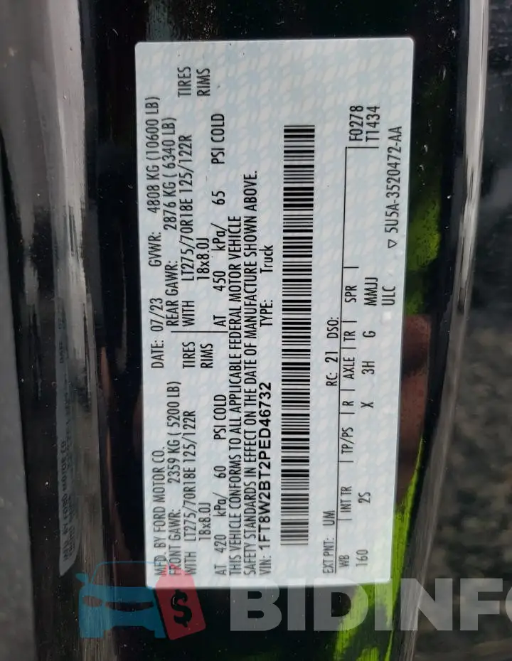 1FT8W2BT2PED46732 Photo# 12