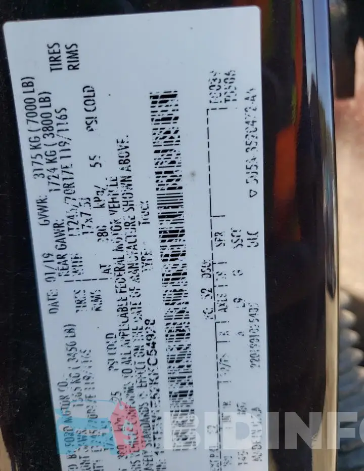 1FTEW1E52KKC54928 Photo# 13