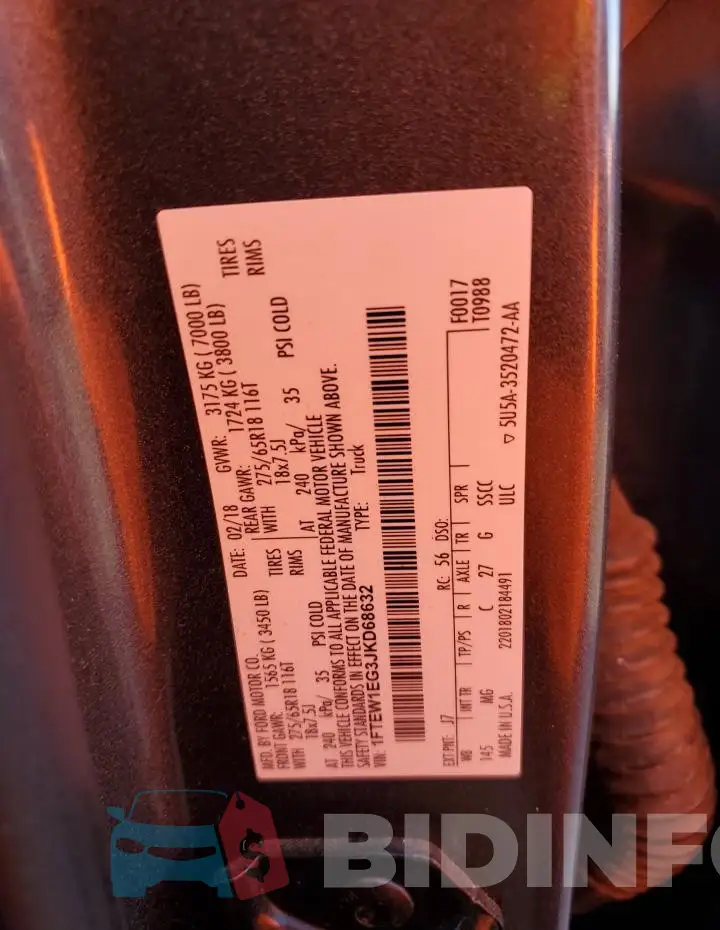 1FTEW1EG3JKD68632 Photo# 12